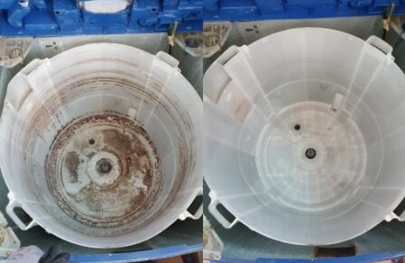 통돌이 세탁기 청소 전 후 사진 입니다.