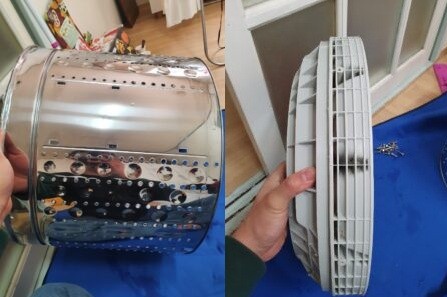 통돌이 세탁기 청소 후 깔끔하게 마무리된 사진 입니다.