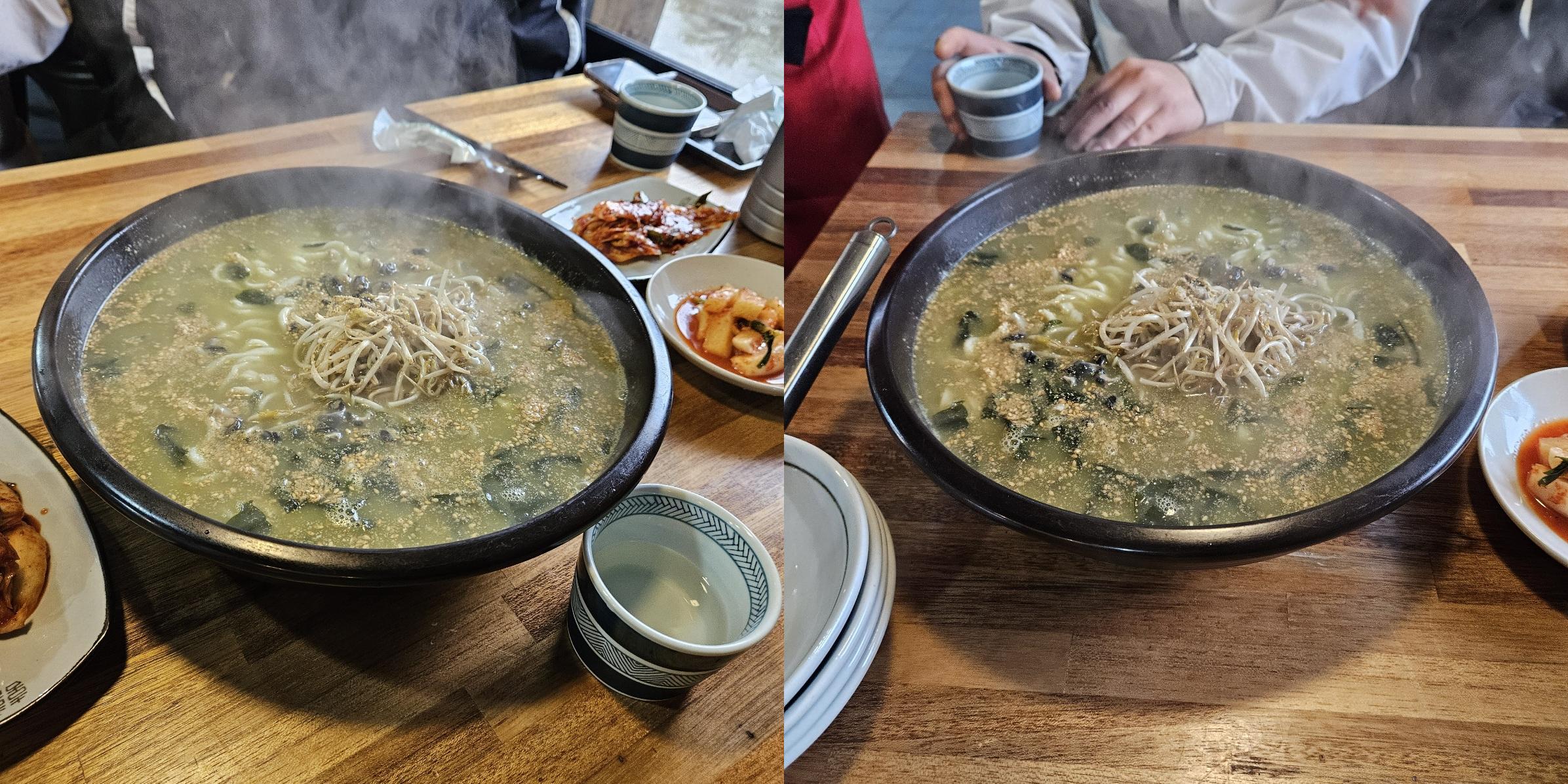 서귀포 맛집 064바당에서 즐긴 보말칼국수와 반찬 세트