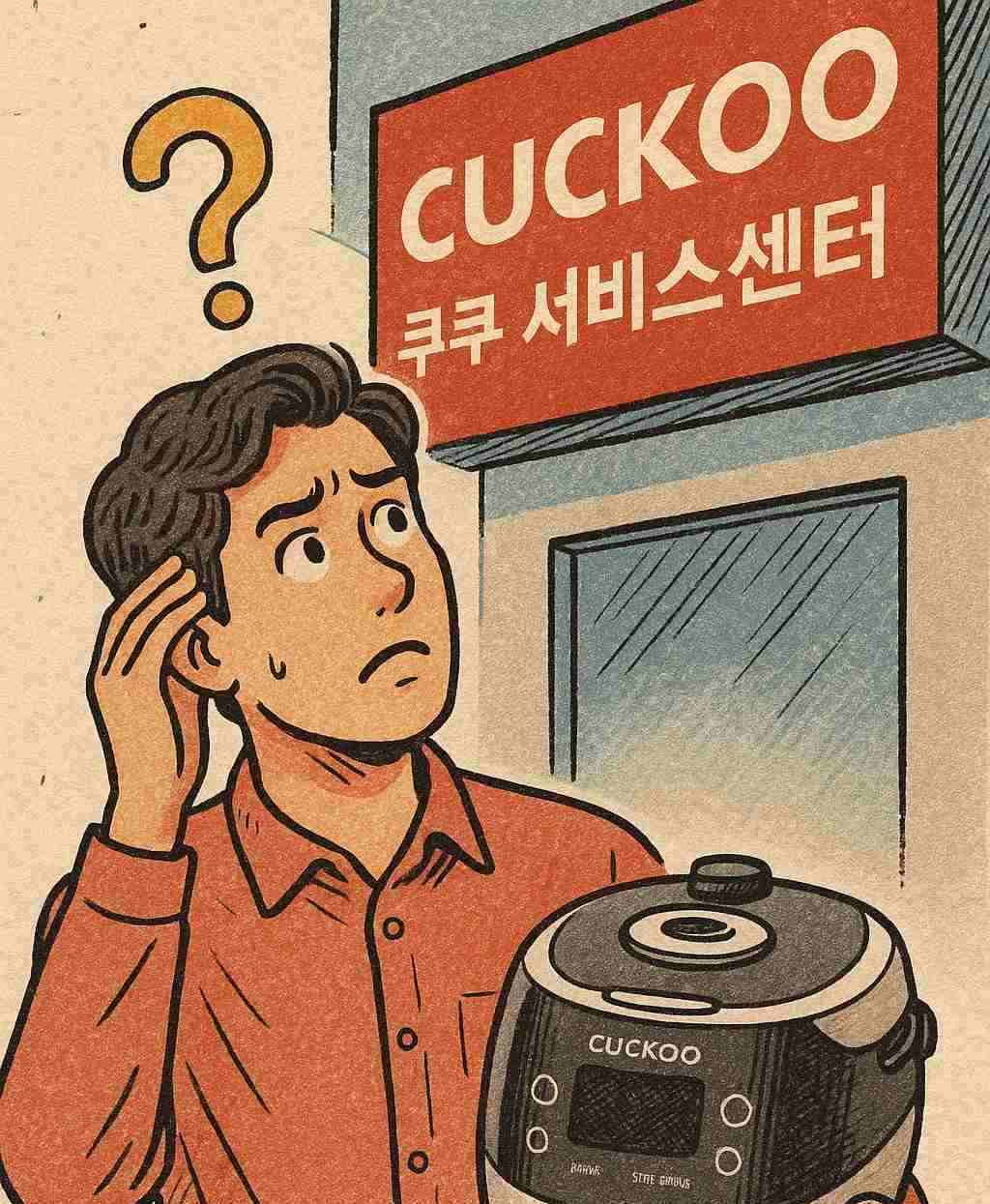 쿠쿠 서비스센터! 를 찾고있는 모습의 이미지