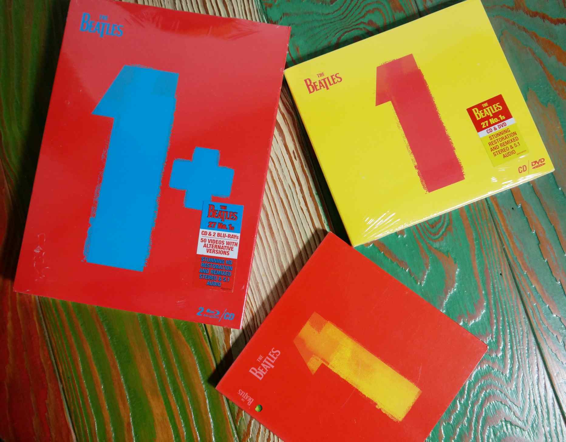 비틀즈 1 앨범 리마스터 시리즈 실물: 1+, MQS, 리이슈 패키지 전경