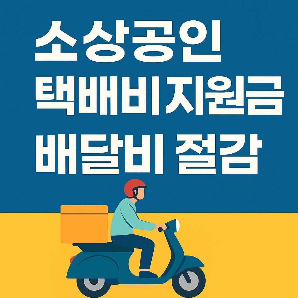 소상공인 택배비지원 배달 지원 정책 안내 썸네일 이미지 - 택배비 지원 신청 정보 포함