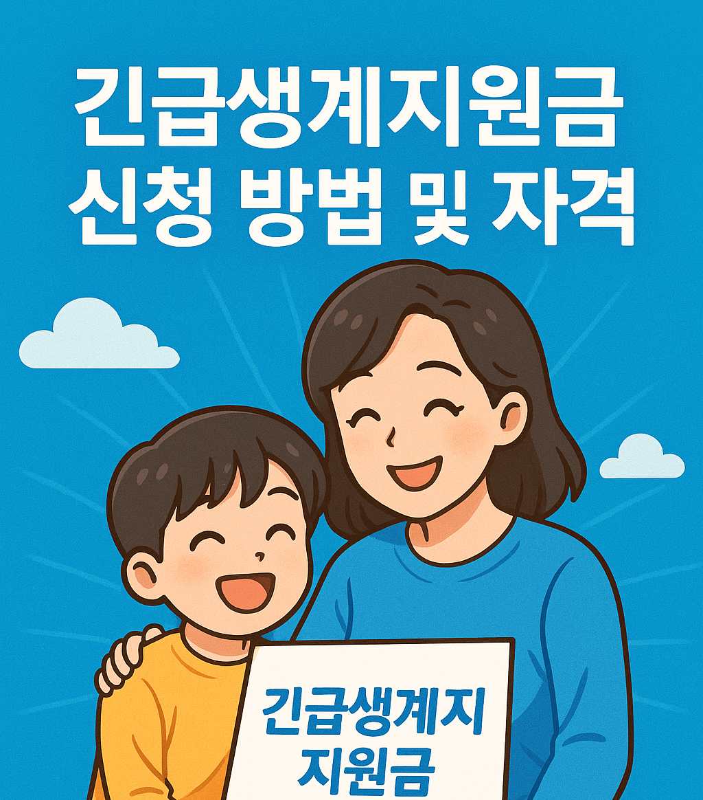 긴급생계지원금 신청방법과 자격 조건 안내 일러스트