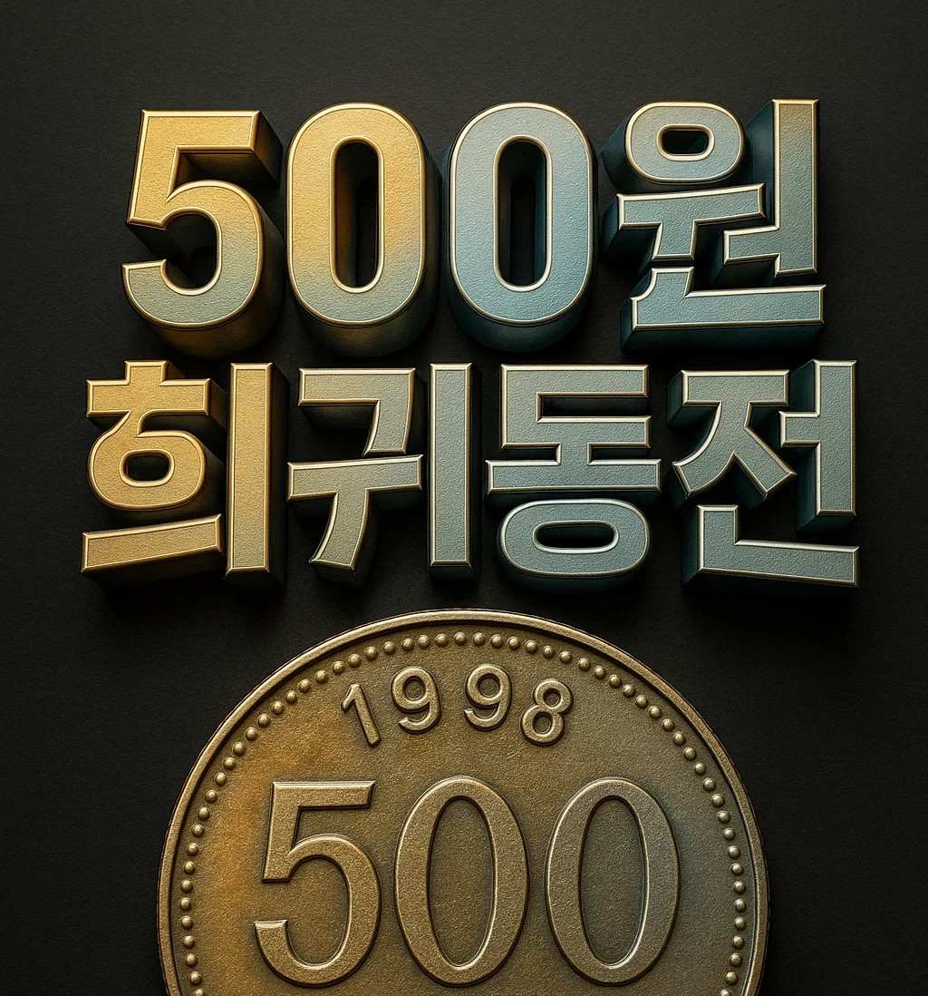 500원 희귀동전 이미지 – 1982년, 1987년, 1988년, 1998년 발행 희귀년도와 시세, 한국은행 발행 배경, 화동양행·수집뱅크 코리아 거래소 기준 가격 정보