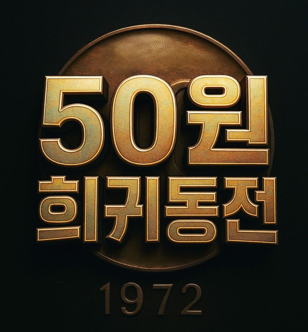 50원 희귀동전 이미지, 국내 희귀화폐로 높은 시세와 가치를 지닌 동전