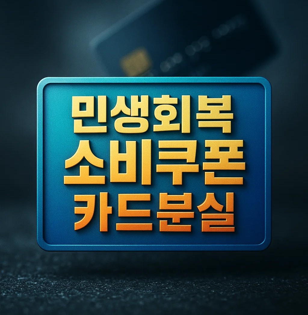 민생회복 소비쿠폰 카드분실 시 재발급 신청 절차, 지역별 발급기간, 기명·무기명 카드 처리 방법 안내 이미지