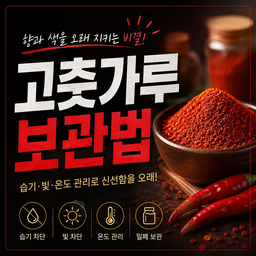 고춧가루 보관법과 냉장 냉동 밀폐 보관 방법
