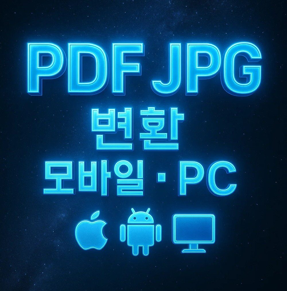pdf jpg 변환 무료 아이폰 갤럭시 모바일 PC에서 사이트와 어플로 간단하게 변환하는 방법