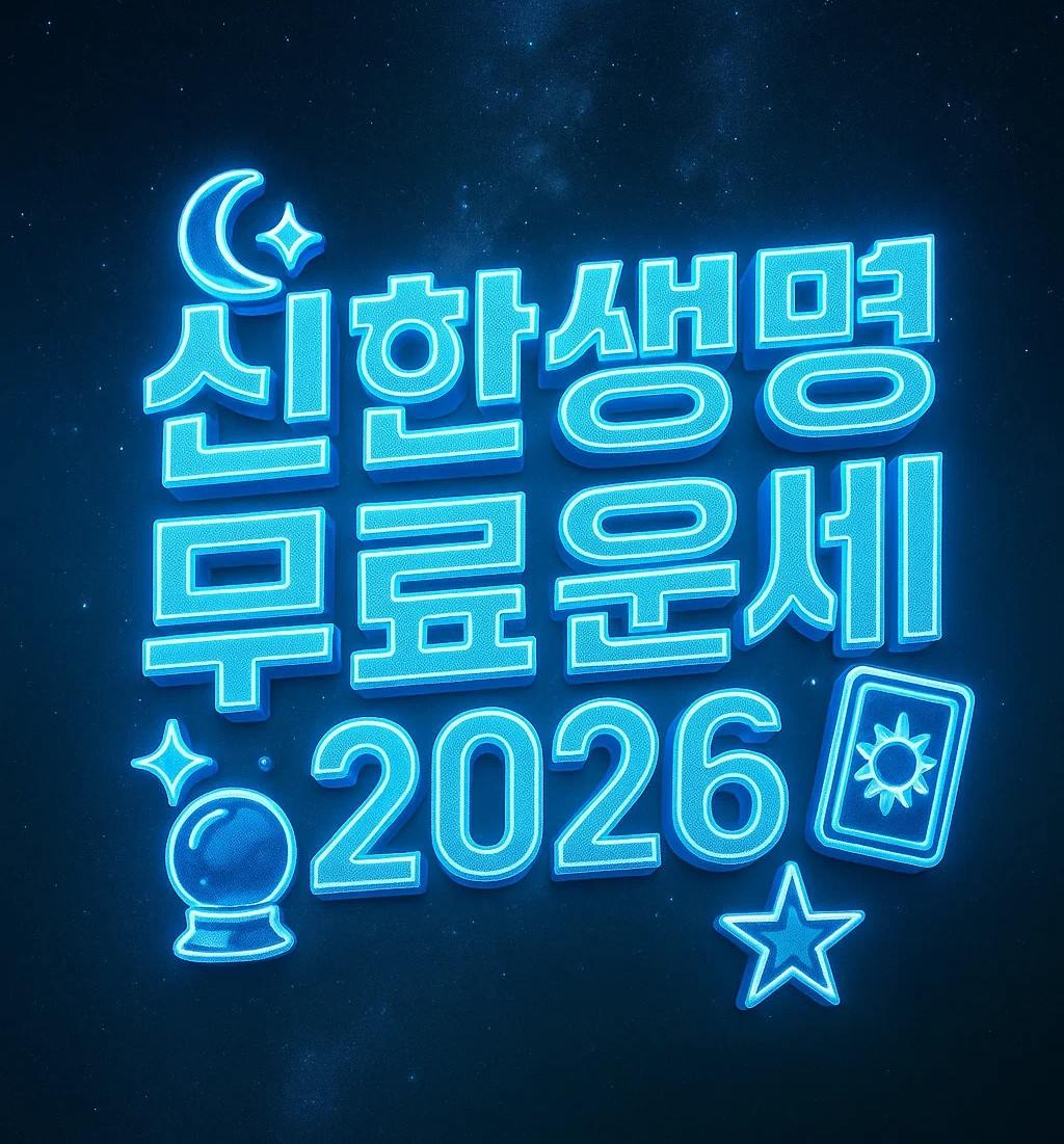 신한생명 무료운세 2026년, 사주풀이와 토정비결, 오늘의 운세까지 확인 가능한 운세사이트 화면