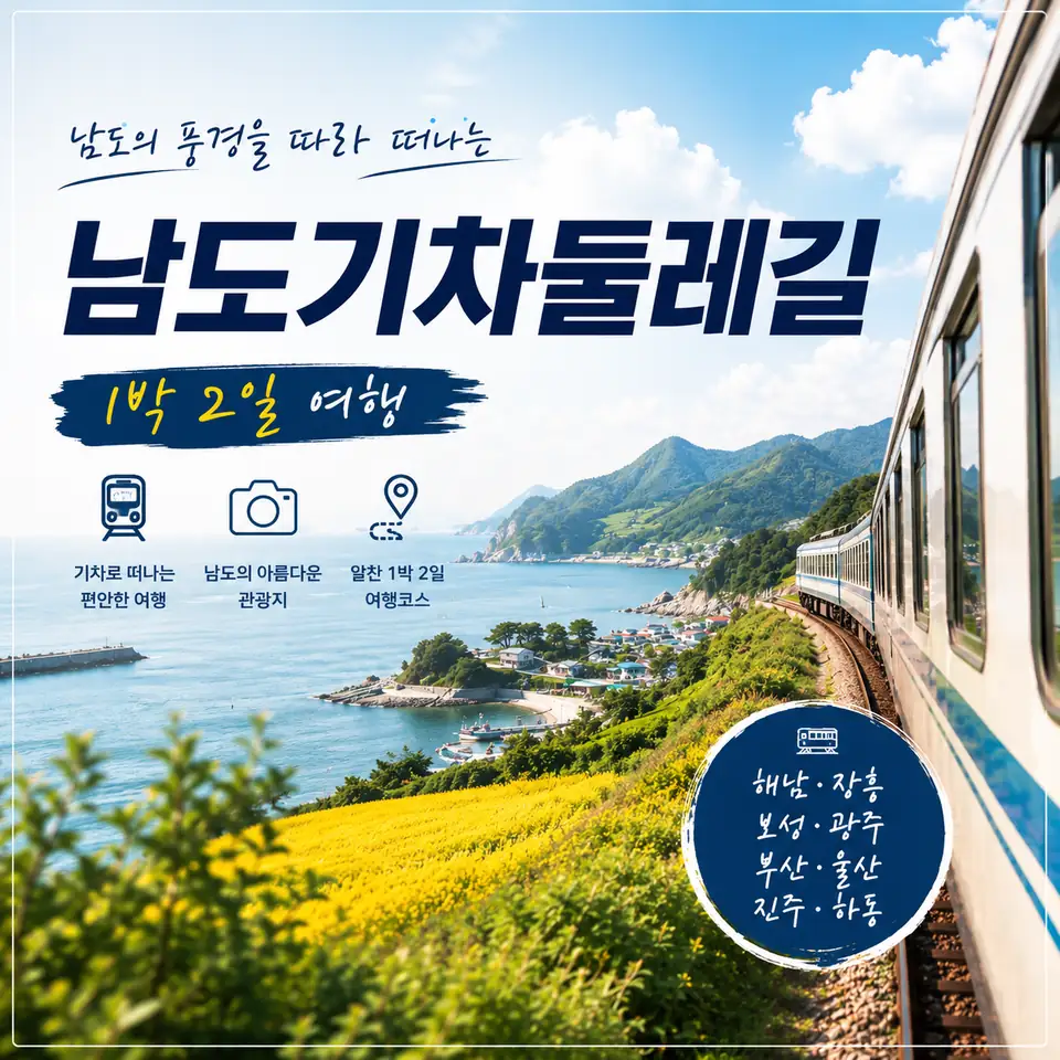 남도기차둘레길 1박 2일 여행 코스 안내